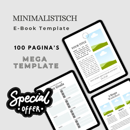 E-Book Template Minimalistisch | 100 pagina's